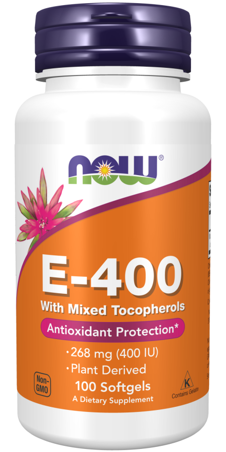 Vitamin E-400 With Mixed Tocopherols - 100 Softgels Bottle