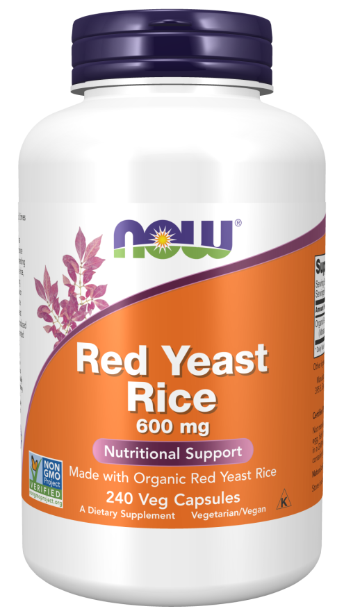 Red Yeast Rice 600 mg - 240 Veg Capsules Bottle
