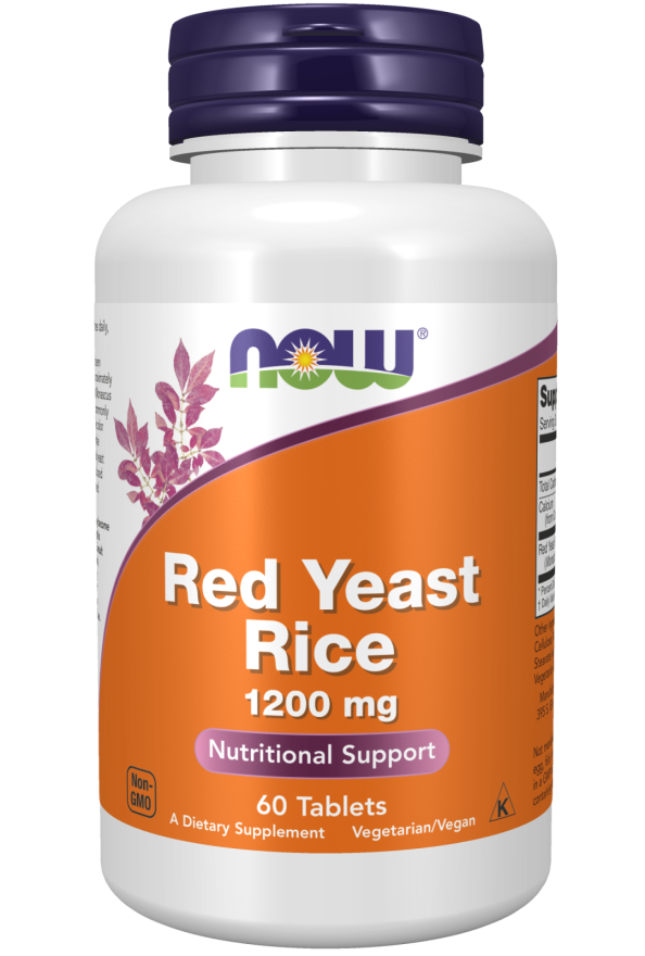 Red Yeast Rice Supplement 1200 mg Tablets NOW