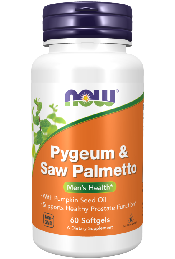 Pygeum and Saw Palmetto Natural Supplements NOW
