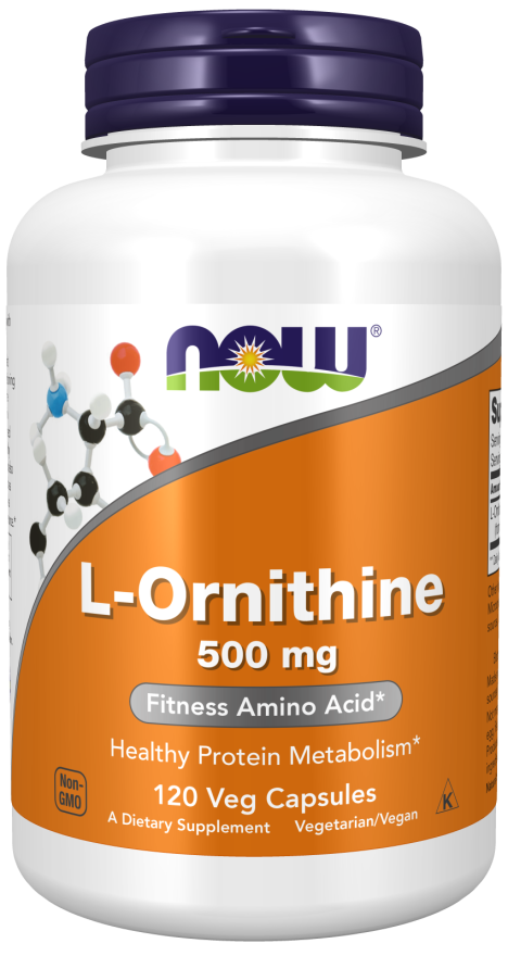 L-Ornithine 500 mg Veg Capsules Bottle