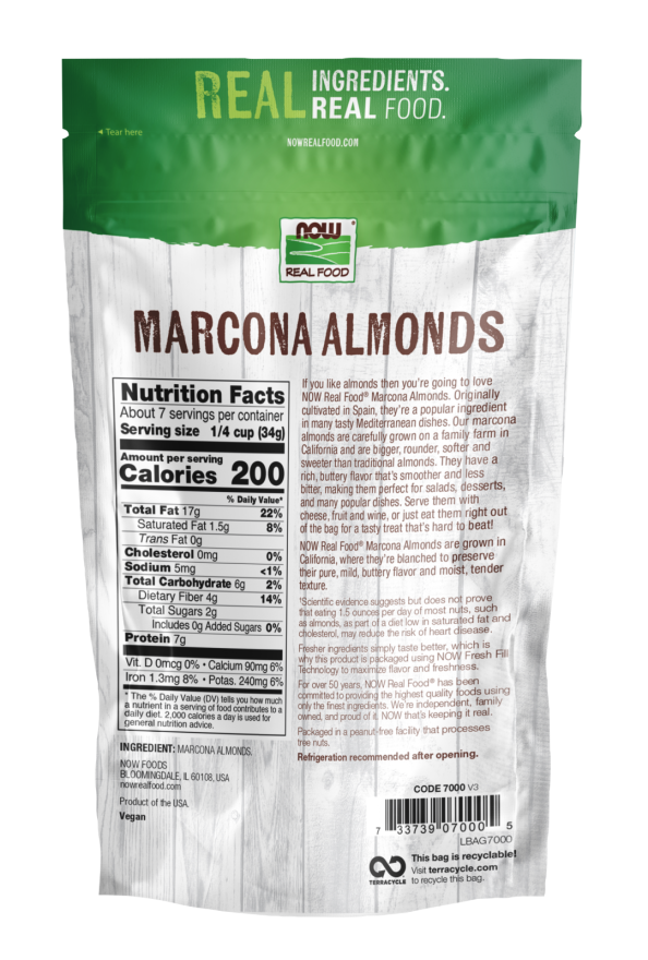 Blanched Marcona Almonds NOW Foods
