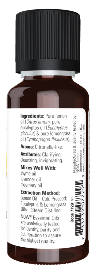 Lemon & Eucalyptus Oil Blend - 1 fl. oz. Bottle Right