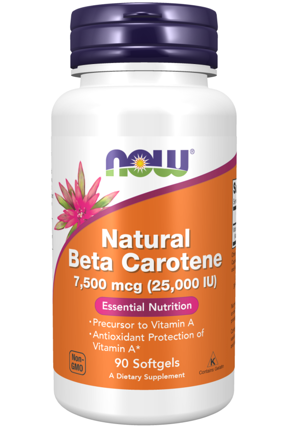 Beta Carotene Supplements Natural Softgels NOW Foods