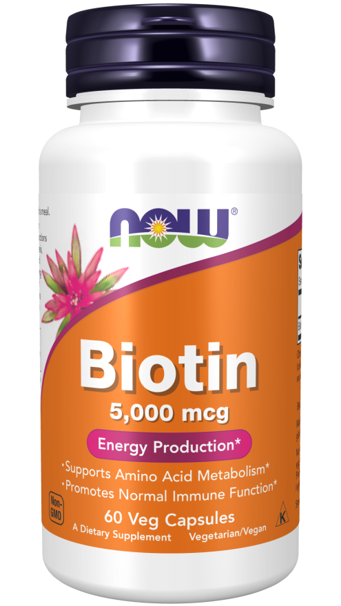 Biotin 5,000 mcg - 60 Veg Capsules bottle front