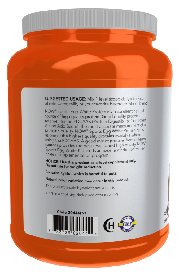 Egg White Protein Chocolate Protein Powder NOW Foods