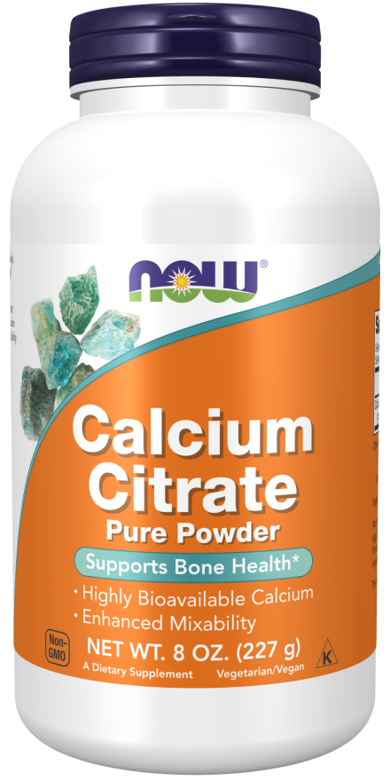 Calcium Citrate Pure Powder - 8 oz. Bottle Front