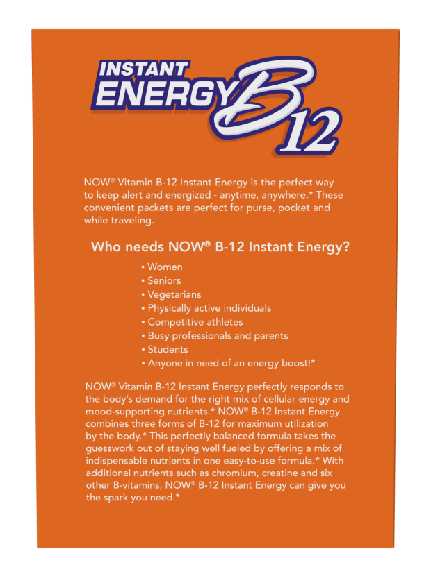 B12 Energy Instant Energy Boost NOW Supplements