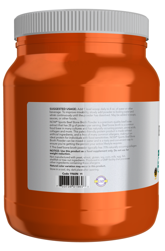 Bone Broth, Beef Powder NOW Foods