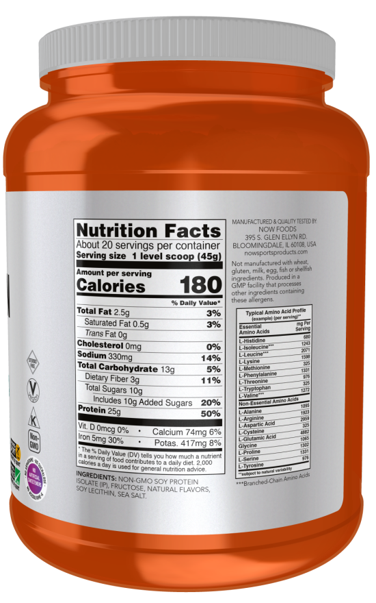 Soy Protein Isolate Soy Protein Powder NOW Foods