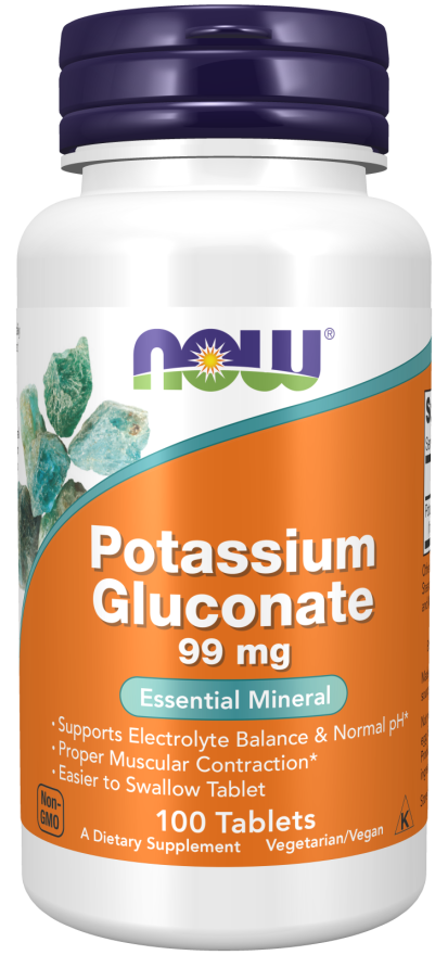 Potassium Gluconate 99 mg Vegetarian - 100 Tablets Bottle Front