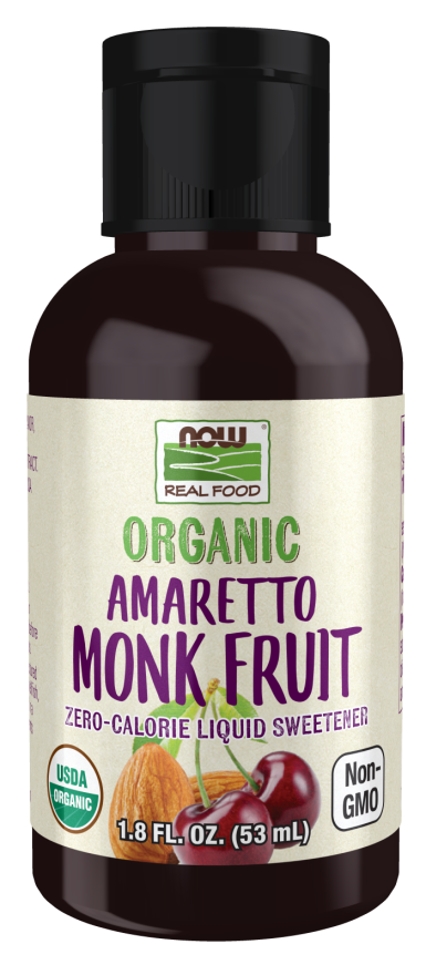 Monk Fruit Amaretto Liquid, Organic - 1.8 fl. oz. Bottle Front