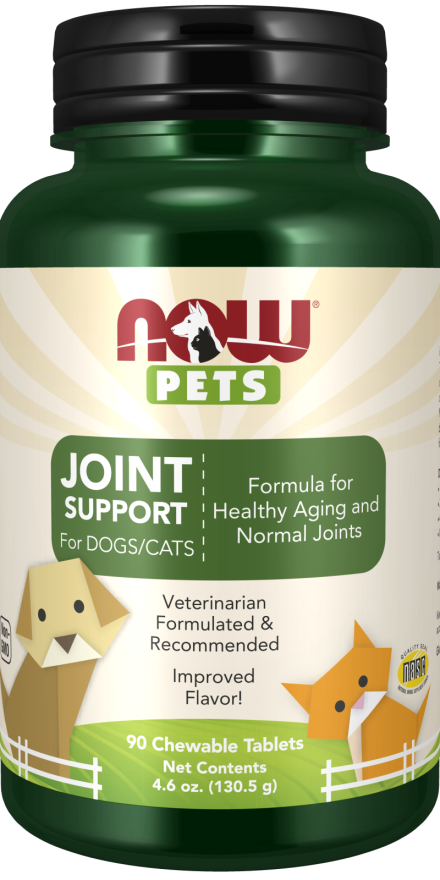 Joint Support - 90 Chewable Tablets for Dogs & Cats Bottle Front