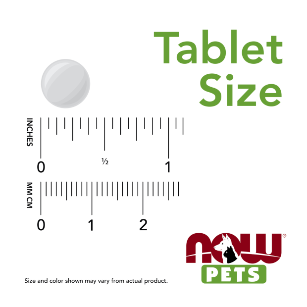 G.I. Support - 90 Chewable Tablets for Dogs & Cats Size Chart .4 inch
