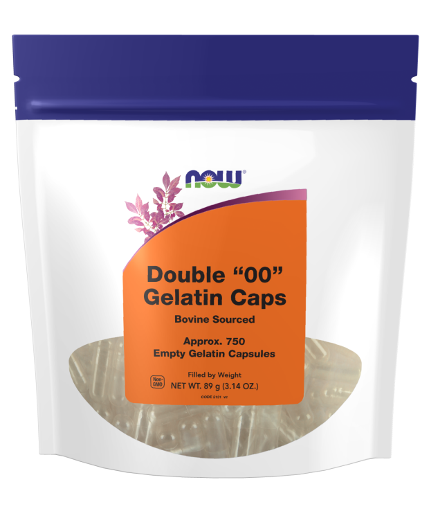 Empty Capsules, Gelatin, Double 00 - 750 gel caps Bag Front