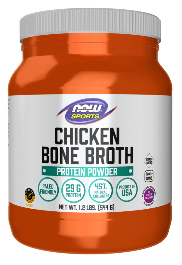 Bone Broth Chicken Powder Sports Nutrition NOW Sports
