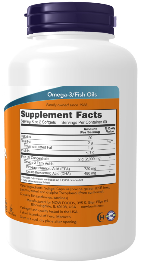 Super Omega EPA, Double Strength - 120 Softgels Bottle Right