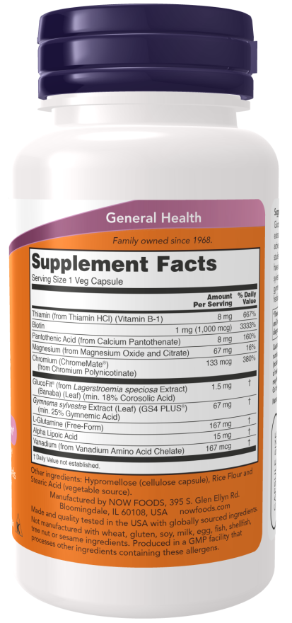 Glucose Metabolic Support - 90 Veg Capsules Bottle Right