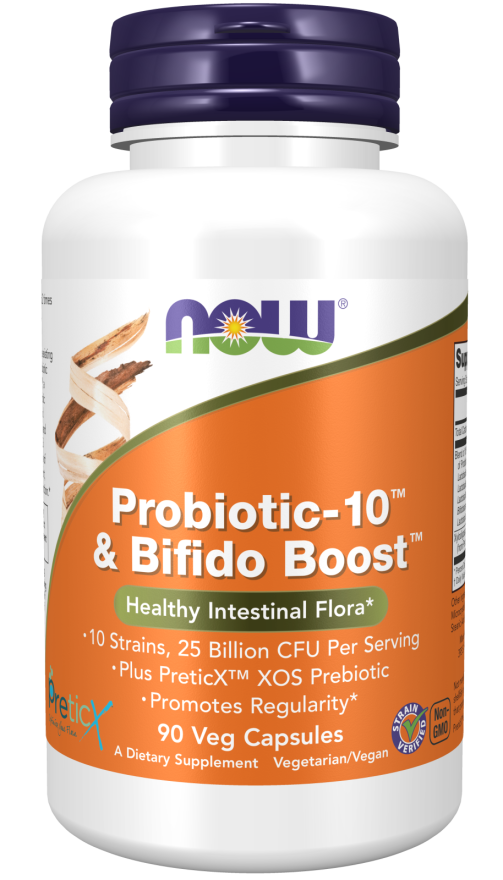Probiotic-10™ & Bifido Boost™ - 90 Veg Capsules Bottle Front