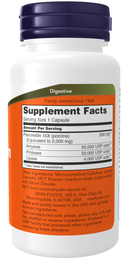 Pancreatin Supplement | Digestive Support | NOW Supplements