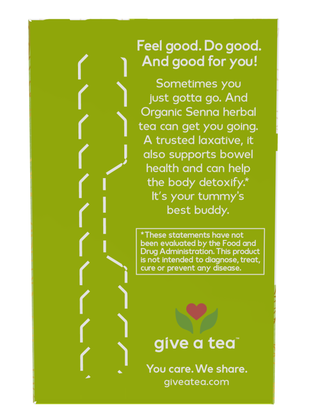Senna Tea, Organic - 24 Tea Bags Box Left
