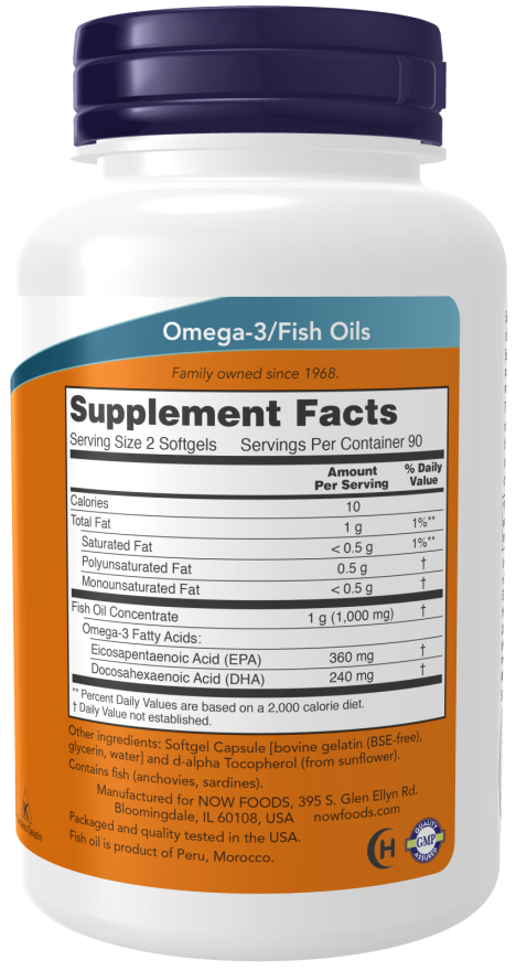 Omega Mini Gels Cardiovascular Support NOW Supplements