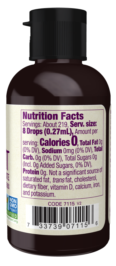 Monk Fruit Liquid, Organic Alcohol-Free Glycerite - 2 fl. oz. Bottle Left