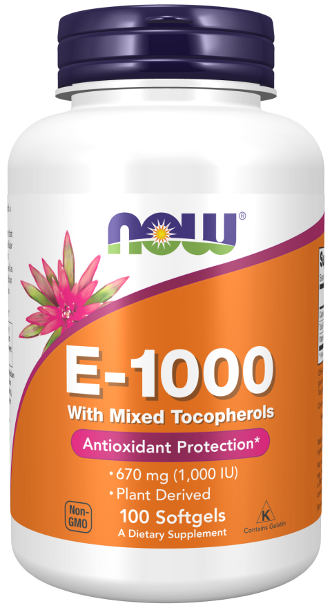 Vitamin E-1000 IU Mixed Tocopherols - 100 Softgels Bottle