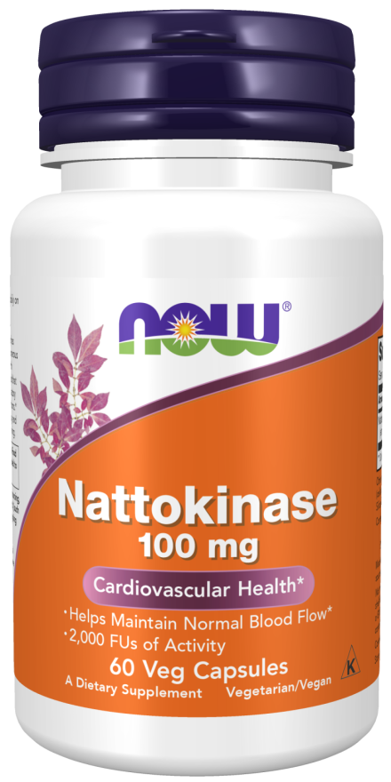 Nattokinase 100 mg - 60 Veg Capsules Bottle Front