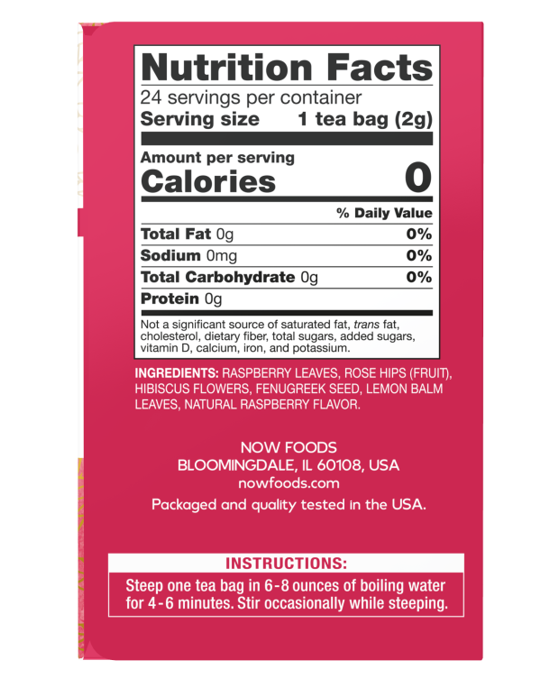 Women's Righteous Raspberry Tea - 24 Tea Bags Box Right