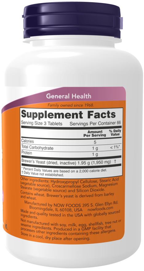  Brewer's Yeast 650 mg - 200 Tablets Bottle Right