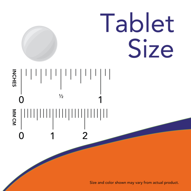 Melatonin 1 mg - 100 Tablets Size Chart .5 inch