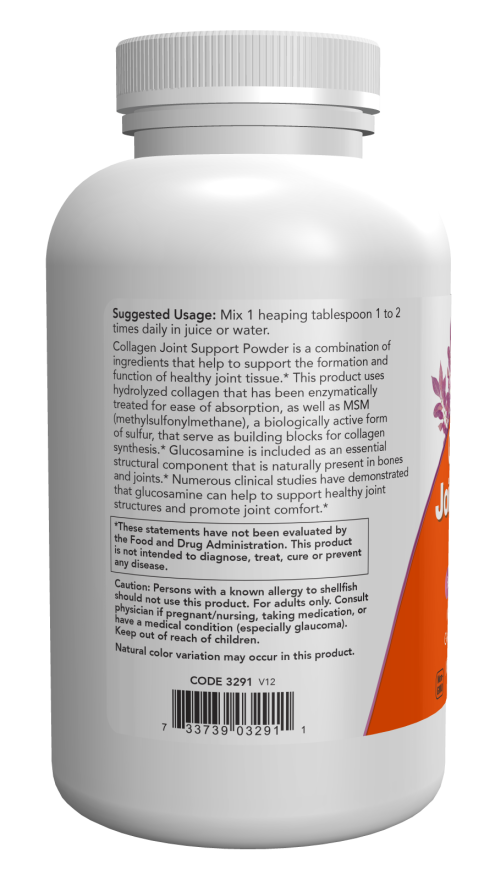 Collagen Joint Support Powder - 11 oz. Bottle Left