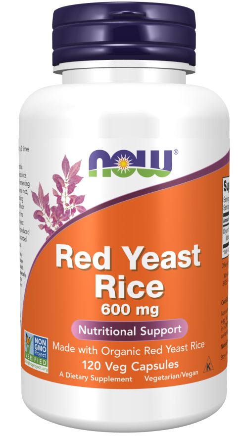 Red Yeast Rice 600 mg - 120 Veg Capsules Bottle Front