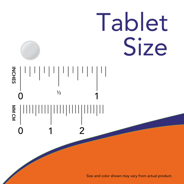 Melatonin 5 mg Sustained Release - 120 Tablets Size Chart .25 inch