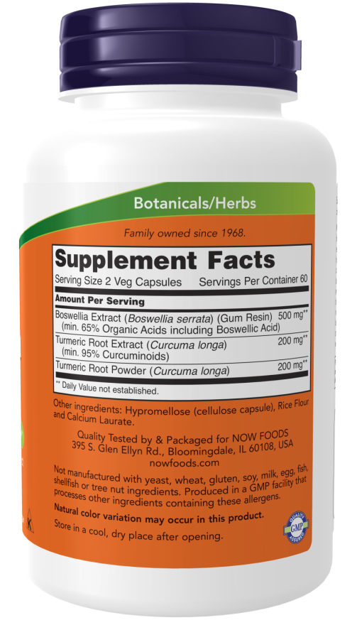Boswellia Extract | Vegetable Capsules | NOW Foods