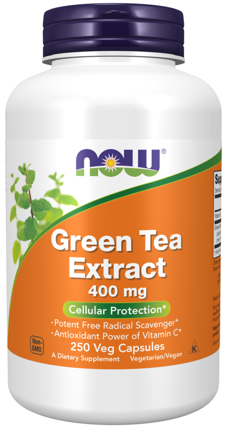 Green Tea Extract 400 mg - 250 Veg Capsules Bottle Front
