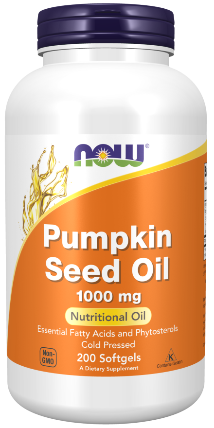 Pumpkin Seed Oil 1000 mg - 200 Softgels Bottle Front