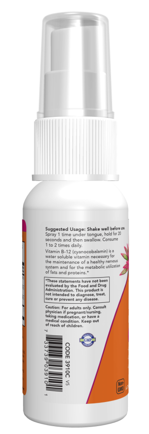 Vitamin B-12 Liposomal Spray - 2 fl. oz. Bottle Left