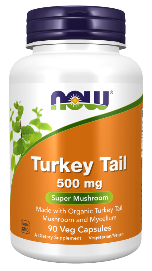 Turkey Tail 500 mg - 90 Veg Capsules Bottle Front