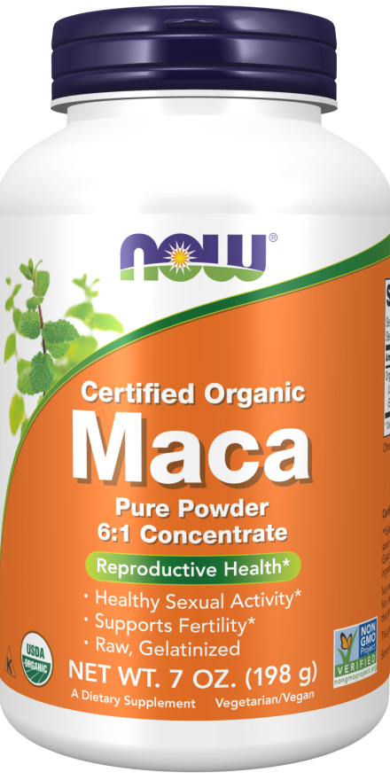 Maca Pure Powder, Organic - 7 oz. Bottle Front