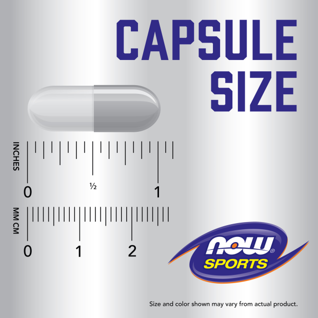 Arginine & Citrulline 500 mg / 250 mg - 120 Veg Capsules Size Chart 1 inch
