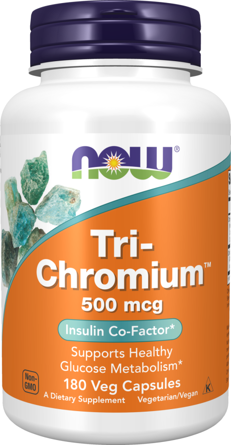 Tri-Chromium™ 500 mcg with Cinnamon - 180 Veg Capsules Bottle Front