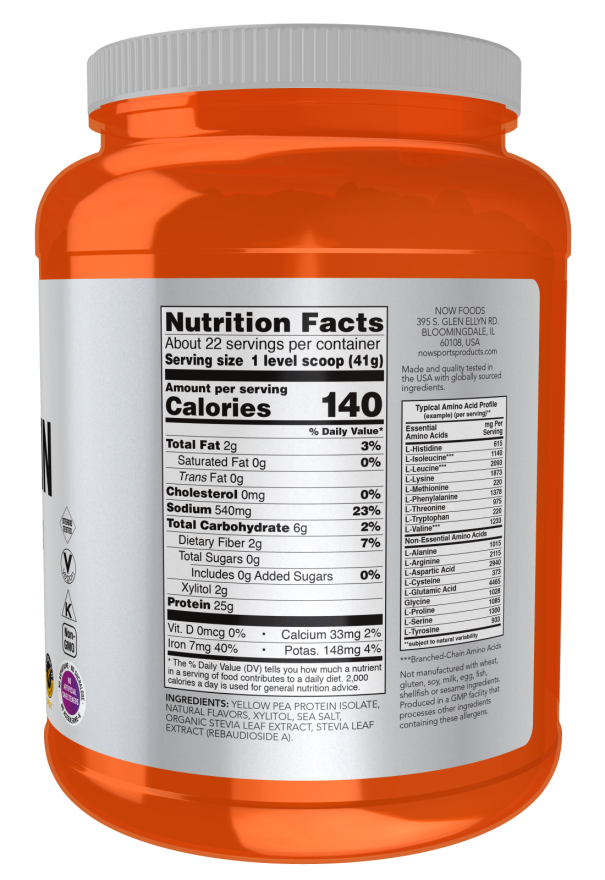 Pea Protein Organic Pea Protein Powder NOW Foods