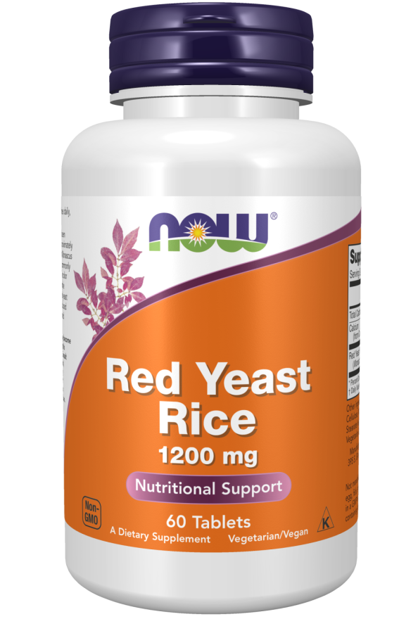 Red Yeast Rice 1200 mg - 60 Tablets Bottle Front