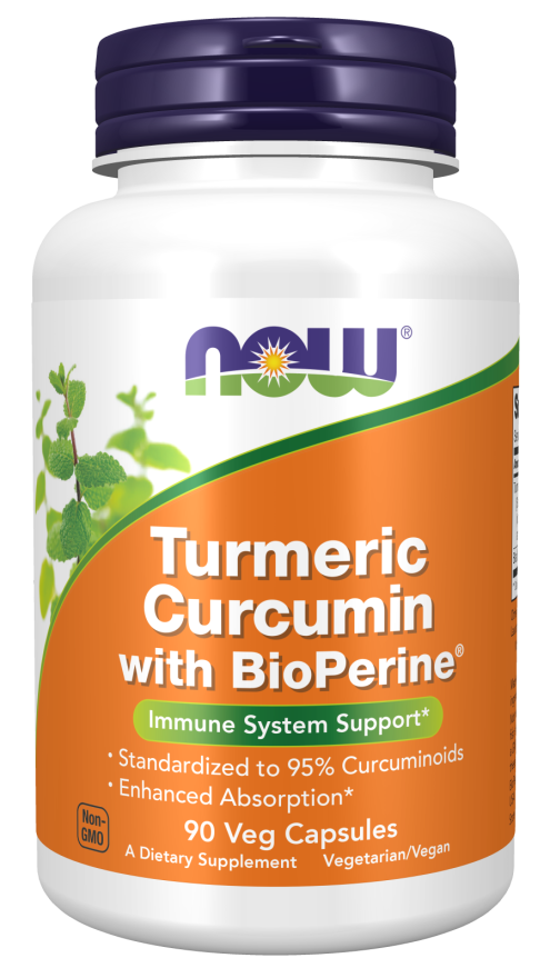 Turmeric Curcumin with BioPerine® - 90 Veg Capsules Bottle Front