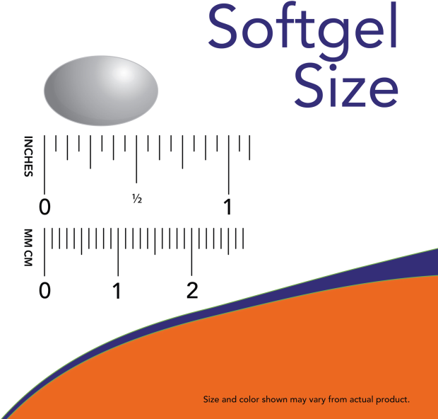 Astaxanthin 4 mg - 90 Softgels Size Chart .625 inch