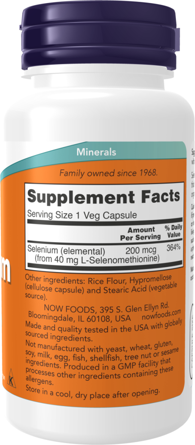 Selenium 200mcg | Selenium Capsules | NOW Selenium