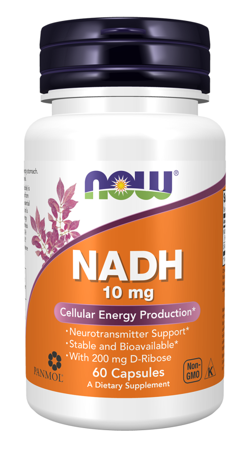 NADH 10 mg - 60 Veg Capsules Bottle Front 