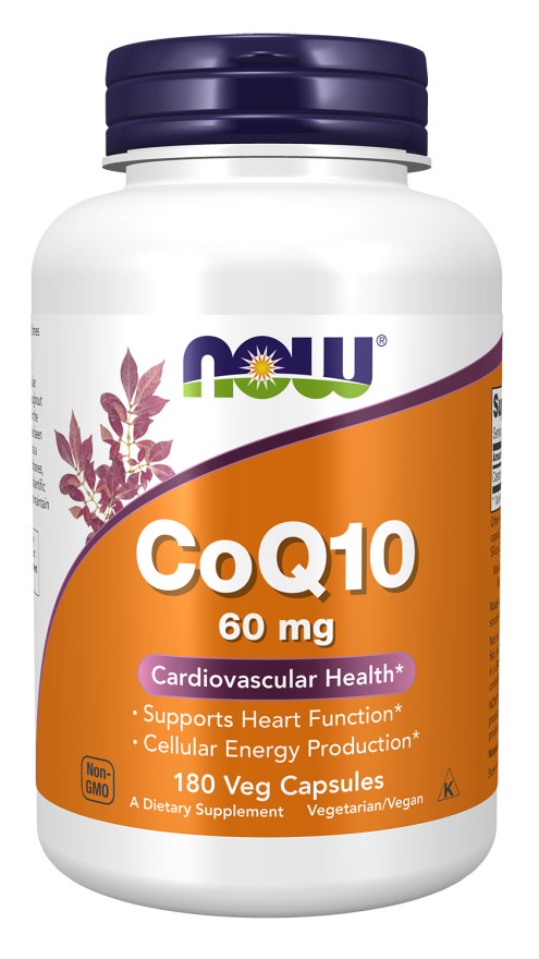 CoQ10 60 mg - 180 Veg Capsules Bottle Front